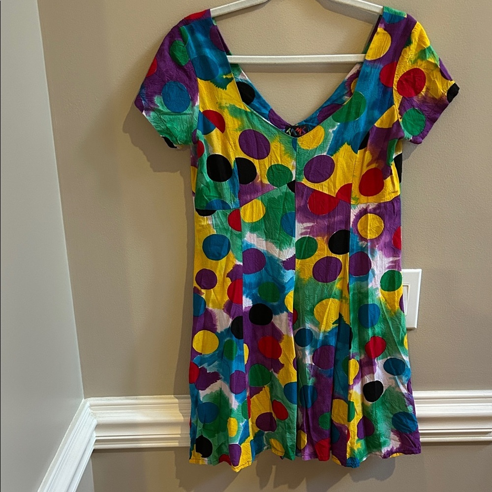 Jams World Mini Dress Hawaii Vintage Beach 1980s Size Large